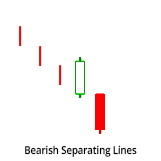 Huntraders | Bearish Separating Lines candle